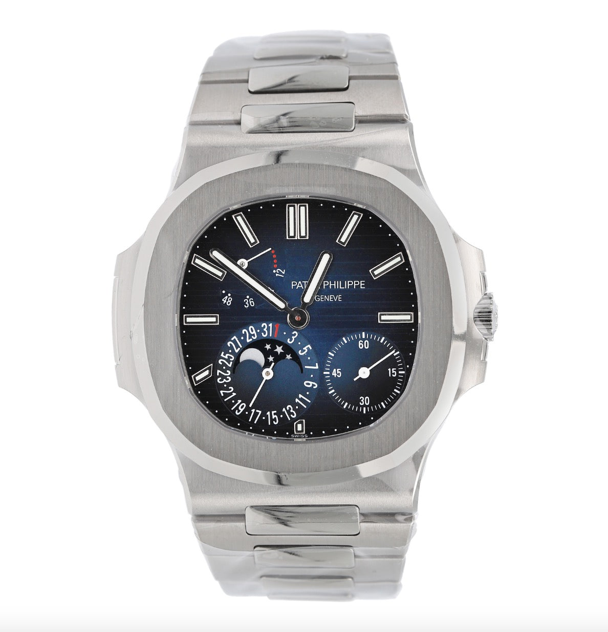 Patek Philippe Nautilus 5712/1A-001 40MM 1:1 Best Edition PPF Factory Dark Blue Dial Stainless Steel Strap