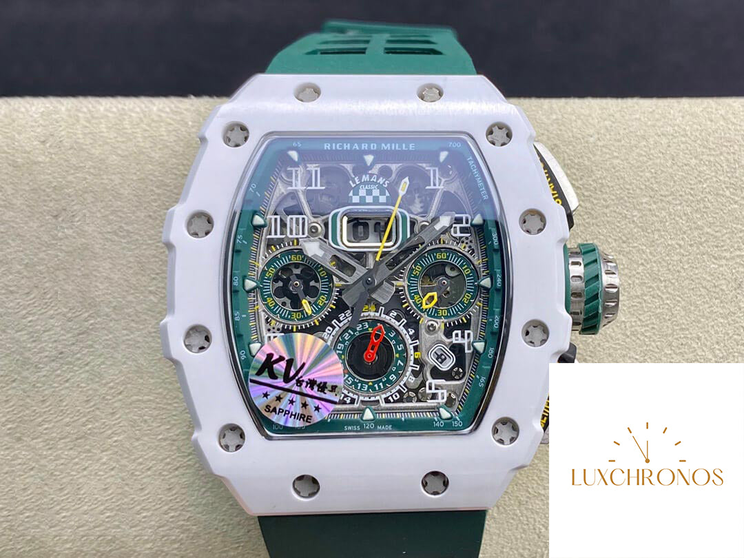 Richard Mille RM011-03 1:1 Best Edition KV Factory Green Strap