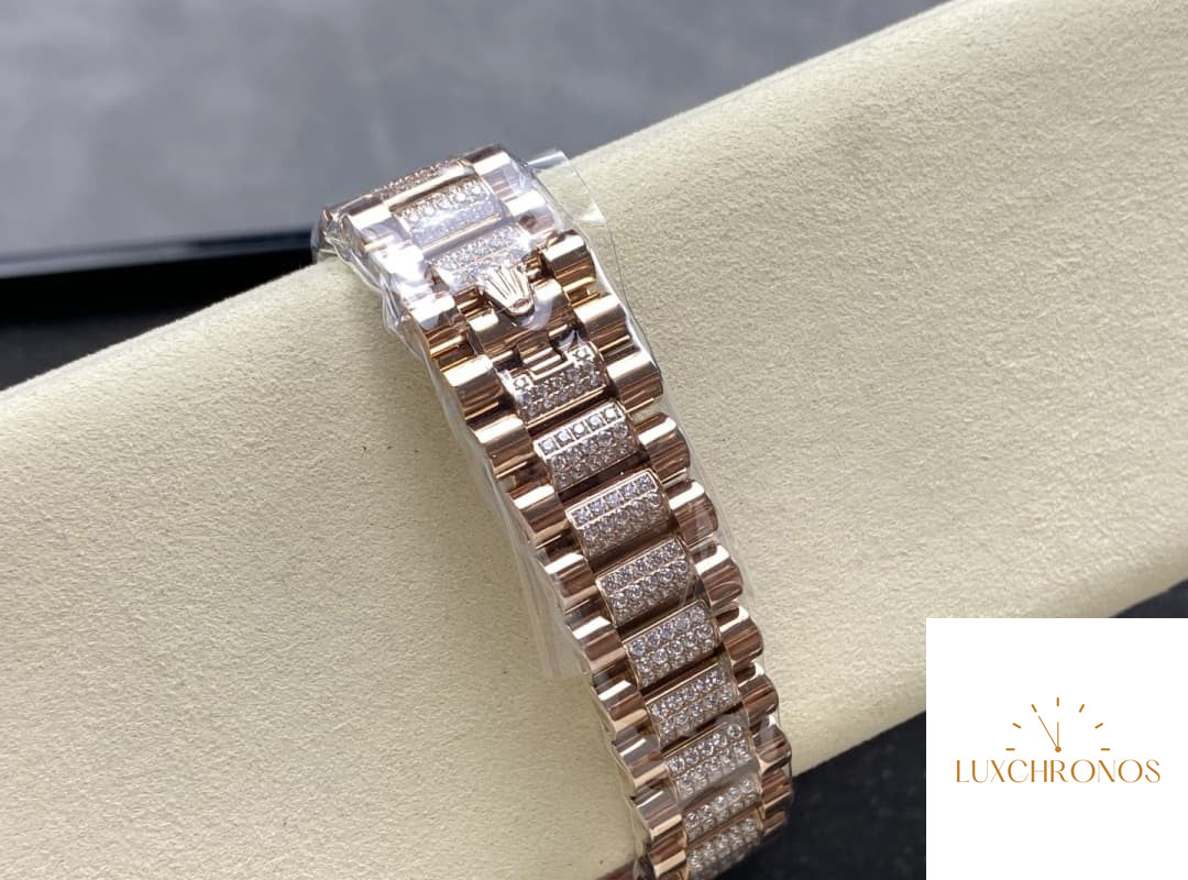 Replica Rolex DayDate m128345rbr-0065 1:1 Best Edition 8+ Factory Blue Dial