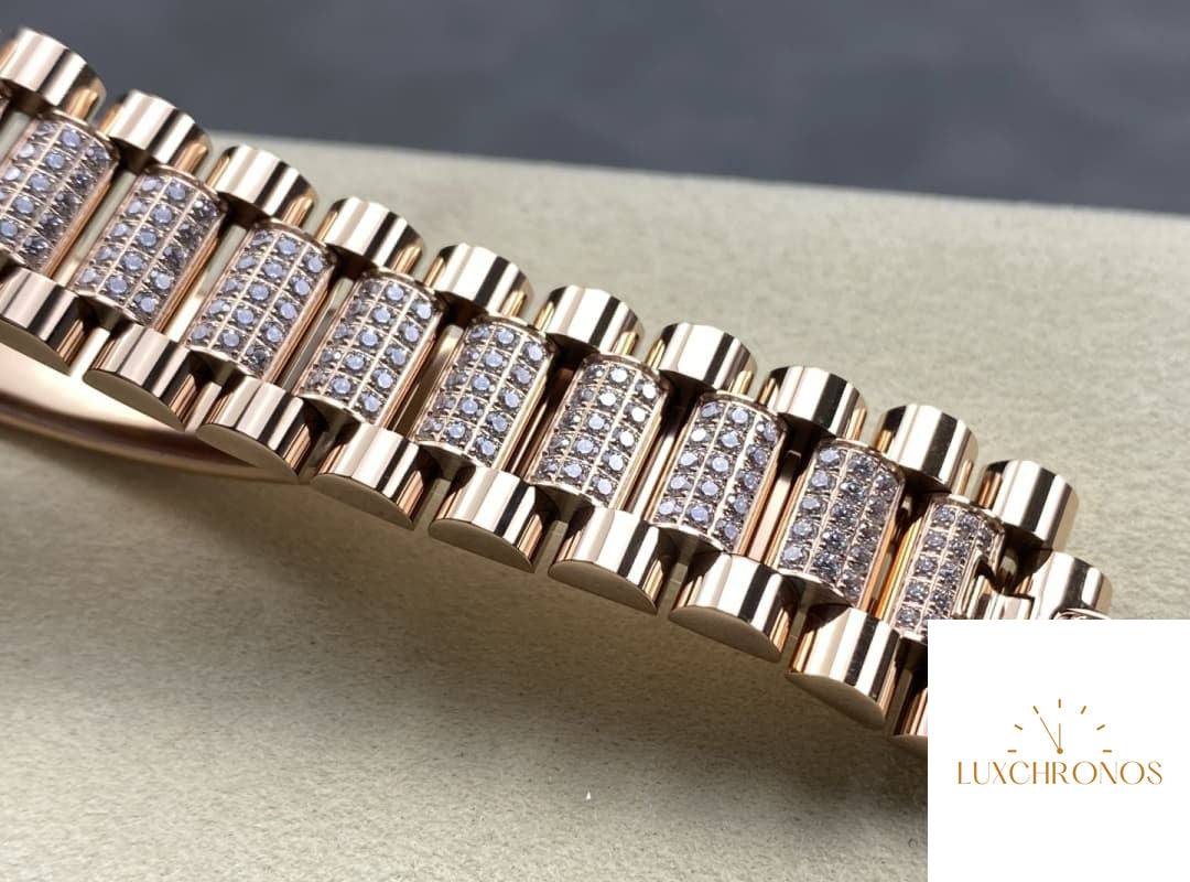 Replica Rolex DayDate m128345rbr-0065 1:1 Best Edition 8+ Factory Blue Dial