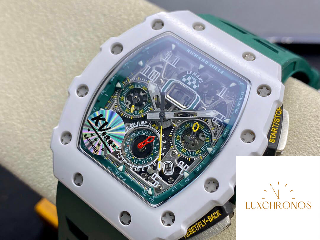 Richard Mille RM011-03 1:1 Best Edition KV Factory Green Strap