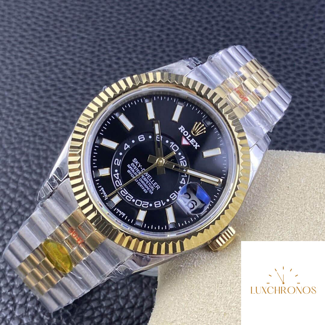 Replica Rolex Sky Dweller M336933-0004 1:1 Best Edition Noob Factory V2 Black Dial