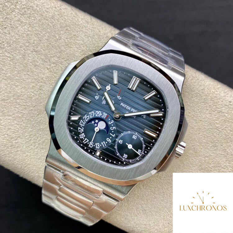 Patek Philippe Nautilus 5712/1A-001 40MM 1:1 Best Edition PPF Factory Dark Blue Dial Stainless Steel Strap