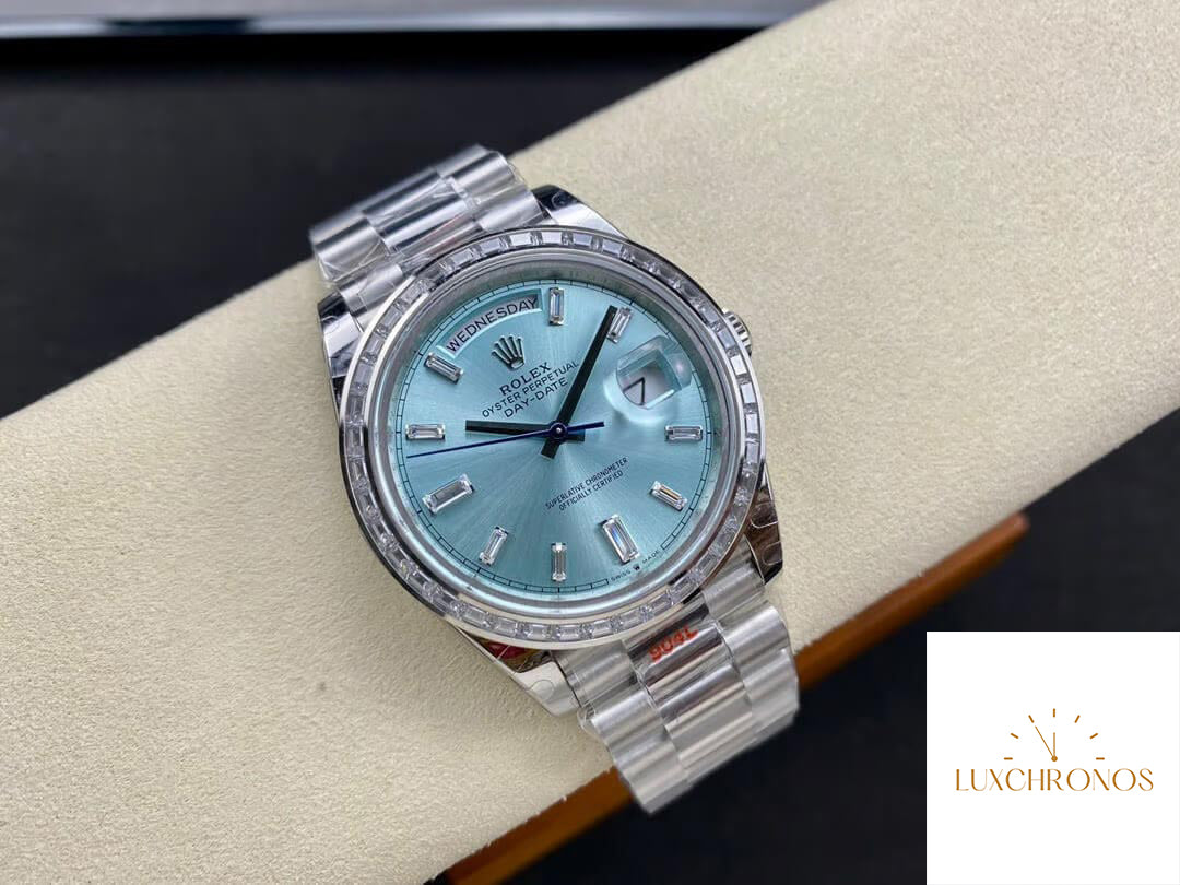 Rolex Day Date M228396TBR-0002 1:1 Best Edition GM Factory Ice Blue Dial