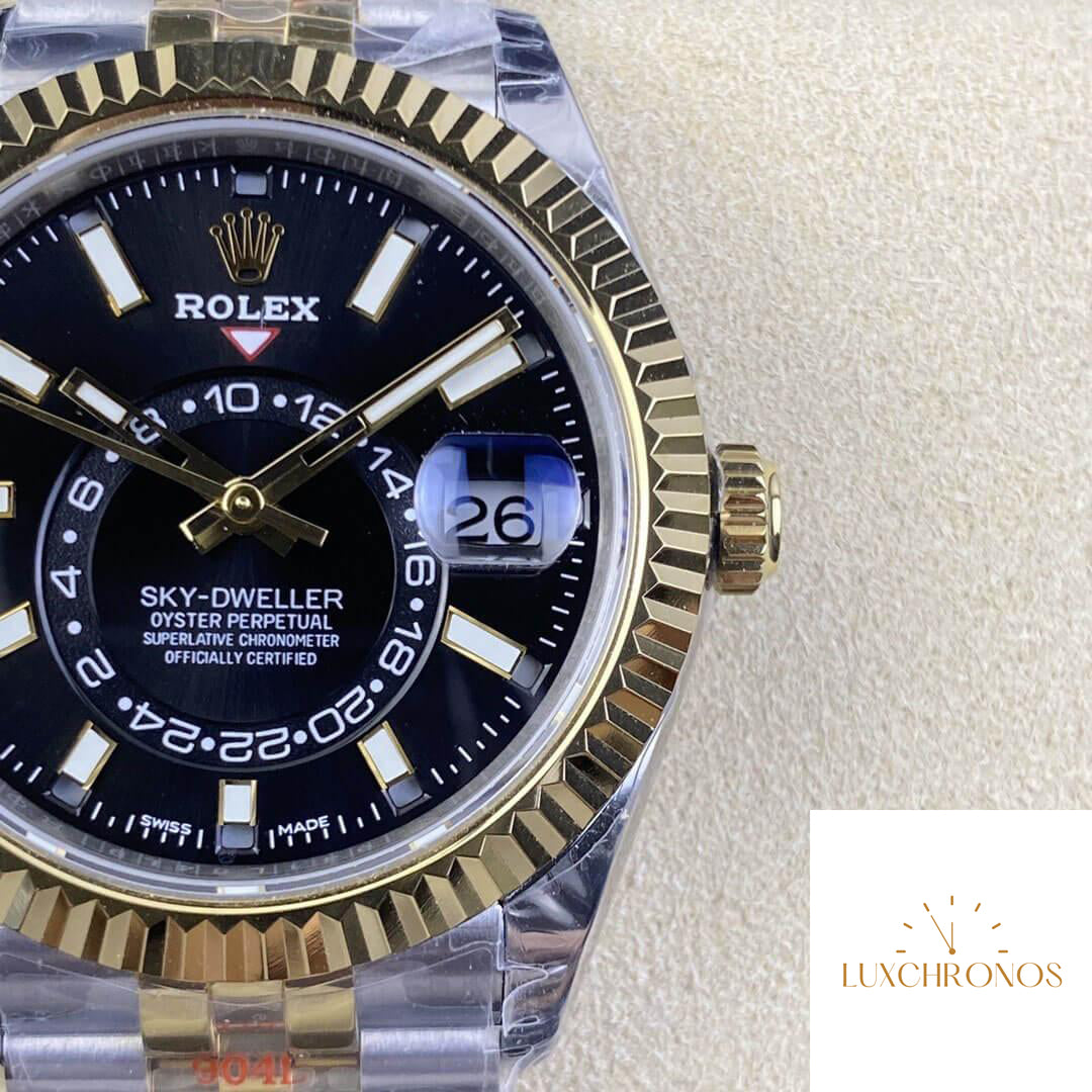 Replica Rolex Sky Dweller M336933-0004 1:1 Best Edition Noob Factory V2 Black Dial