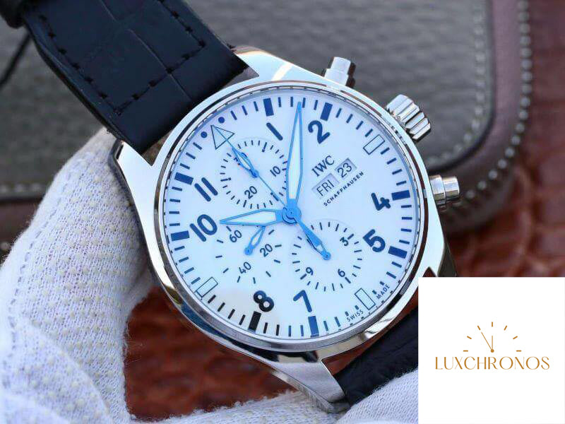 IWC Pilot Chronograph IW377725 ZF Factory 1:1 Best Edition Swiss ETA7750 Leather Watch Strap