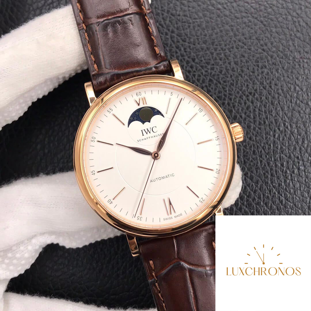IWC Portofino Moon Phase IW459401 1:1 Best Edition MKS Factory Rose Gold White Dial