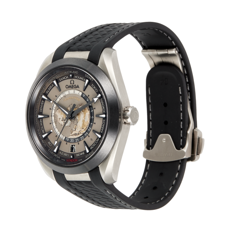 Aqua Terra 43 Worldtimer Titanium Grey Dial