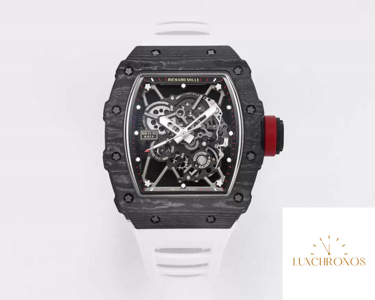Replica Richard Mille RM35-01 1:1 Best Edition BBR Factory White Rubber Strap