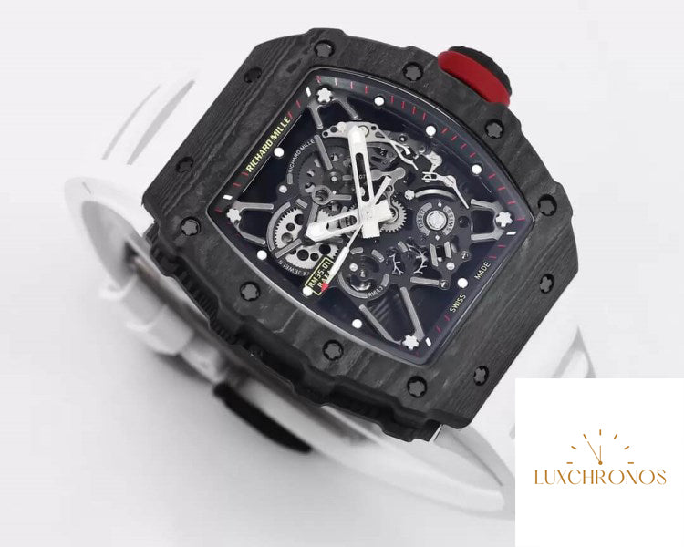 Replica Richard Mille RM35-01 1:1 Best Edition BBR Factory White Rubber Strap