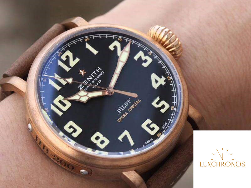 Replica Zenith Pilot Type 20 Extra XF Factory Mechanical Watches 1:1 Best Edition Swiss ETA2824-2 Black Dial