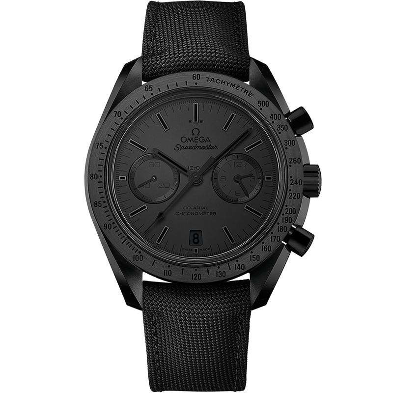SPEEDMASTERDARK SIDE OF THE MOON-44.25 MM, BLACK CERAMIC ON COATED NYLON FABRIC STRAP