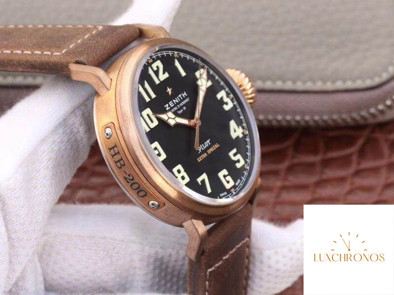 Replica Zenith Pilot Type 20 Extra XF Factory Mechanical Watches 1:1 Best Edition Swiss ETA2824-2 Black Dial