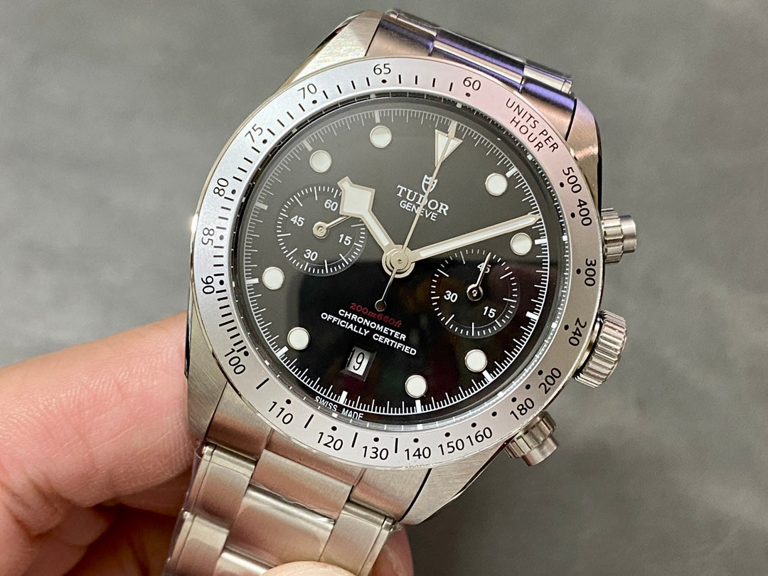 TW Tudor latest Black Bay Chrono stainless steel watch