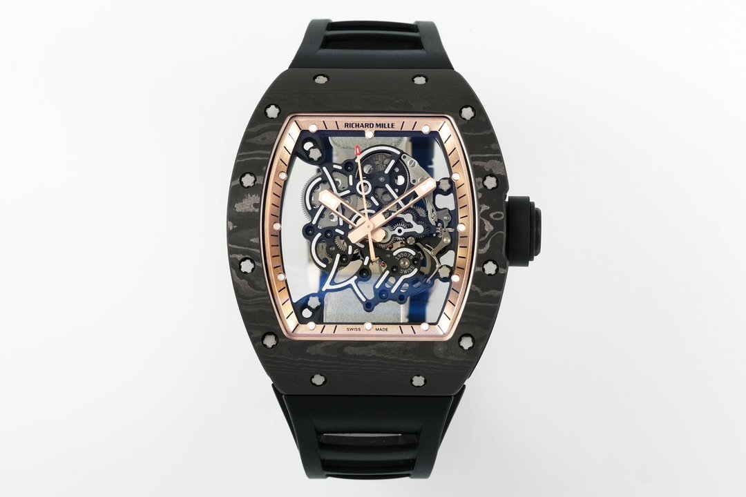 RICHARD MILLE RM055 Redesigned original 1:1 Best Edition BBR Factory 2024 Gold Black Strap