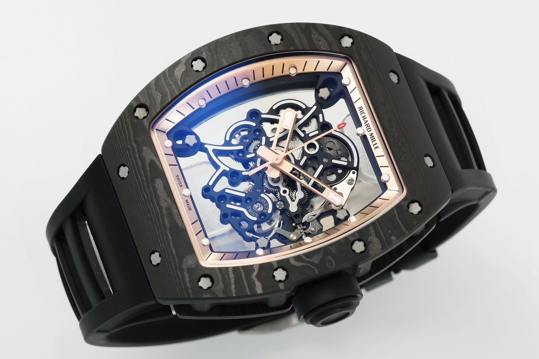 RICHARD MILLE RM055 Redesigned original 1:1 Best Edition BBR Factory 2024 Gold Black Strap