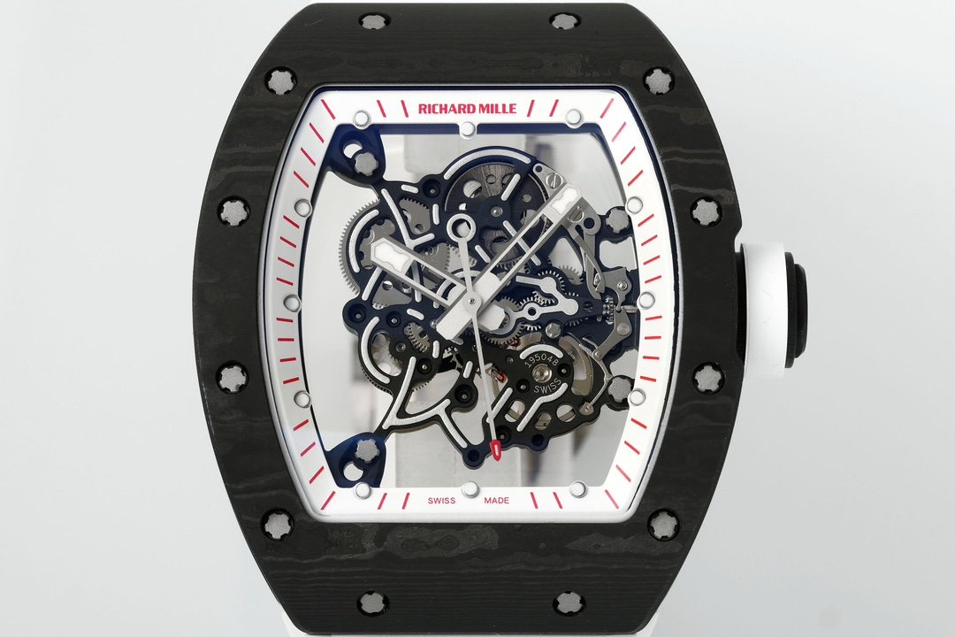 RICHARD MILLE RM055 ZF 2024 1:1 Best Edition Carbon Fiber Case Black Strap