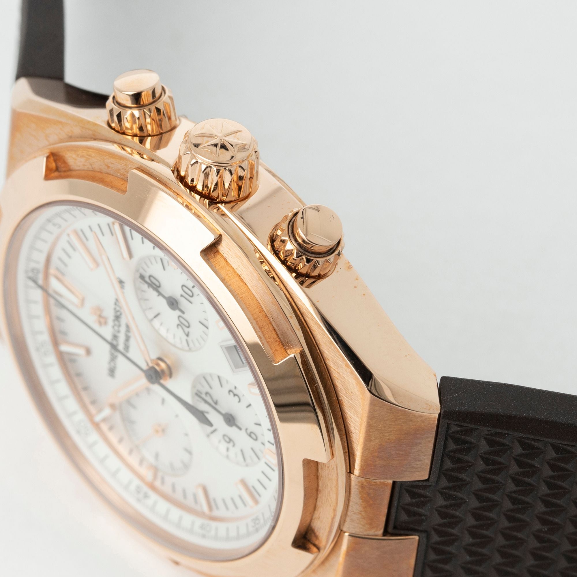 Overseas 41 Chronograph Rose Gold Silver Dial