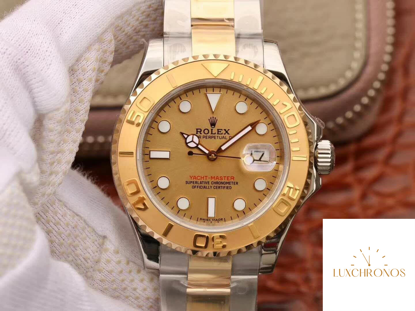 Rolex Yacht-Master 16623 1:1 Best Edition Gold Dial Gold Wrapped