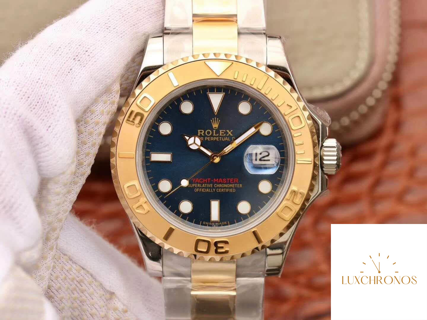 Rolex Yacht-Master 40mm 16623 1:1 Best Edition Gold Wrapped Blue Dial