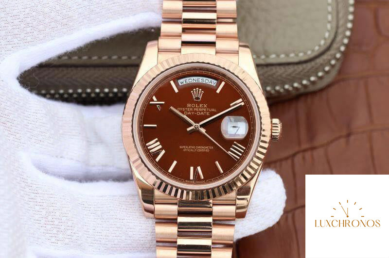 Rolex Day-Date 40mm 228235 EW Factory 1:1 Best Edition Swiss ETA3255 Brown Dial