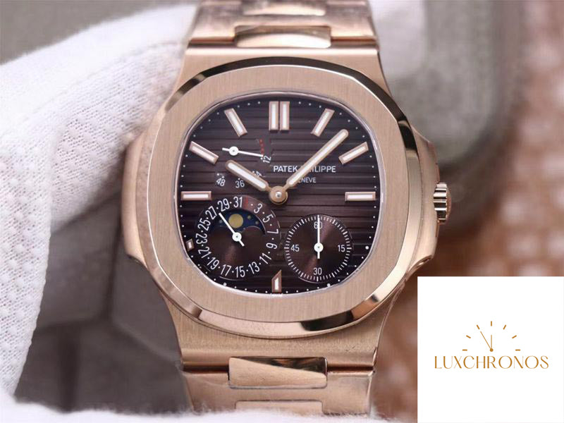 【Sale Only 1】Patek Philippe Nautilus 5712/1A-001 1:1 Best Edition Rose Gold Swiss Movement