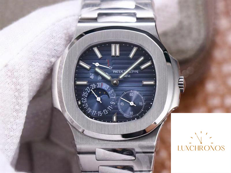 Patek Philippe Nautilus 5712/1A-001 1:1 Best Edition  Blue Dial Steel Strap Swiss Movement