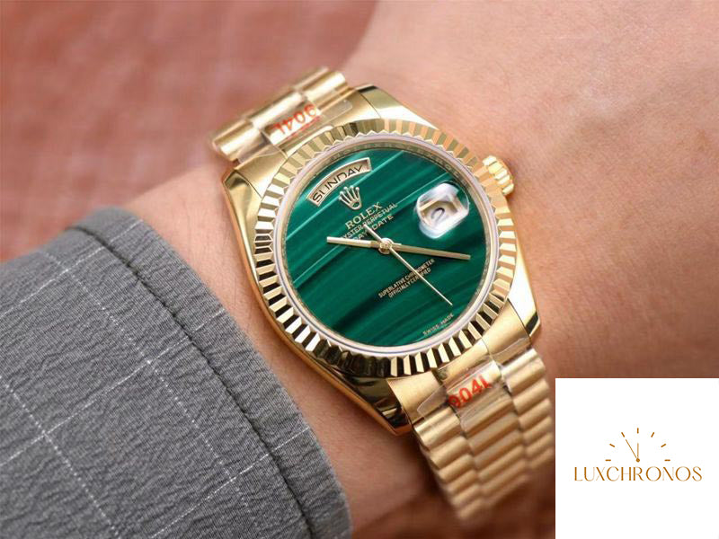 Rolex Day Date President 18238 1:1 Best Edition Malachite Green Dial Swiss Movement