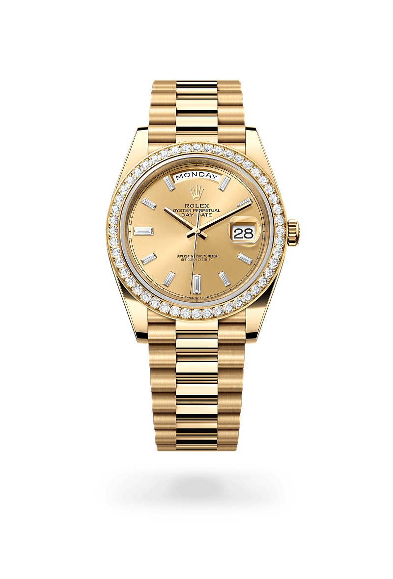 Day-Date 40 Oyster, 40 mm, yellow gold and diamonds