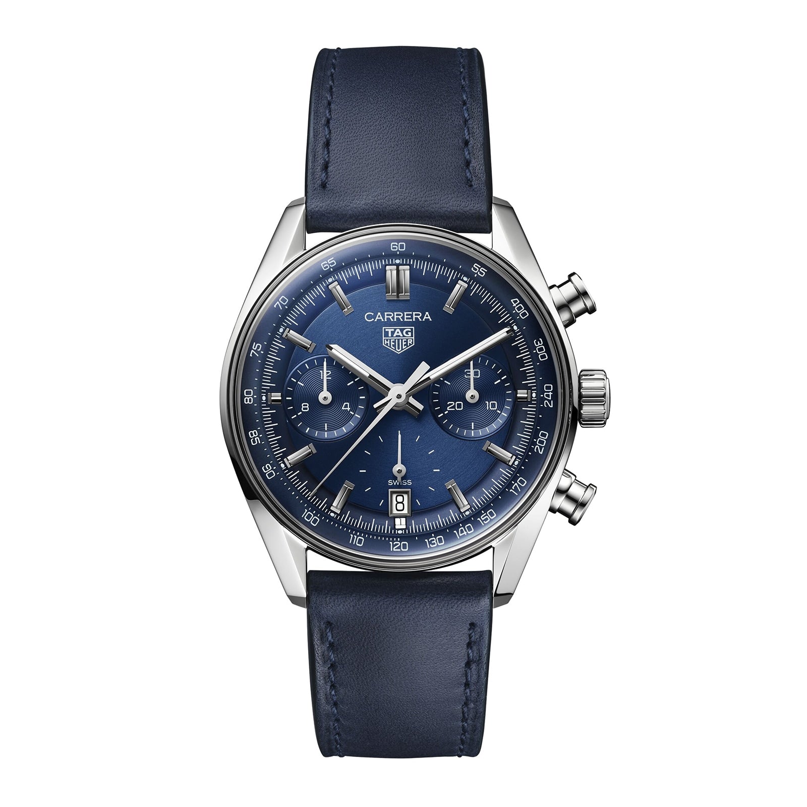 Carrera Chronograph 39mm Mens Watch Blue