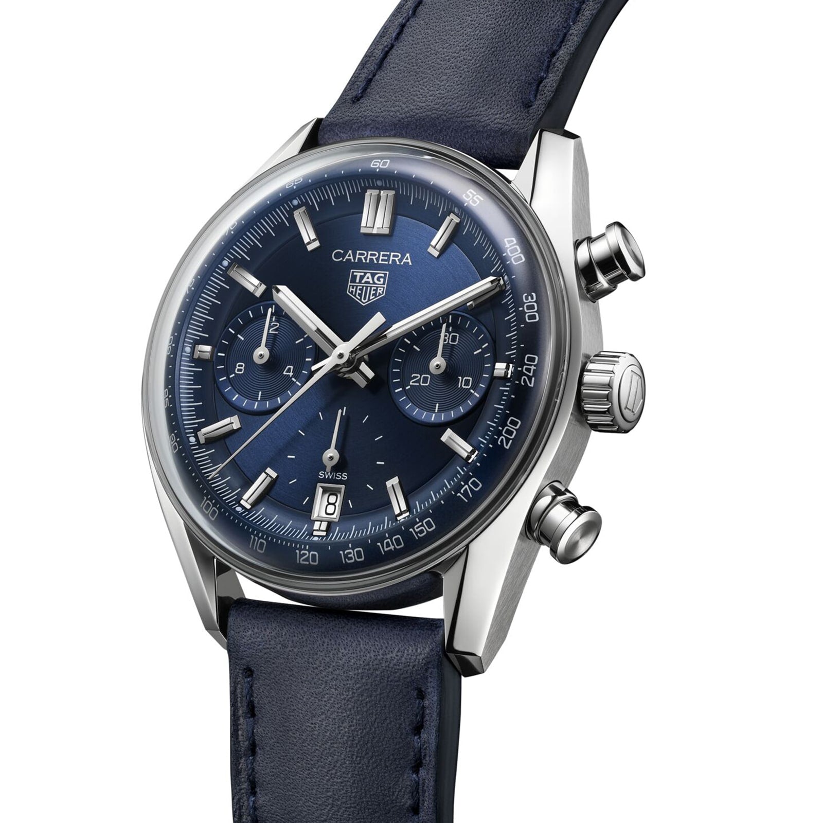 Carrera Chronograph 39mm Mens Watch Blue