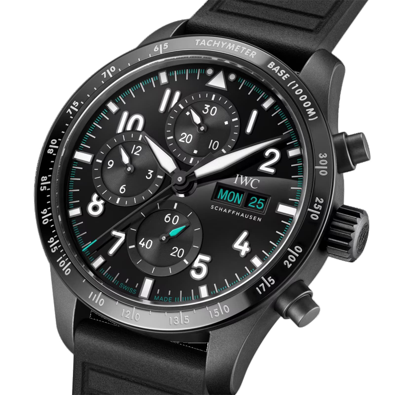 Pilot Performance Chronograph 41mm Mercedes AMG Petronas Formula OneTM Team Mens Watch Black Rubbe