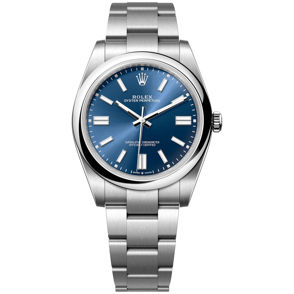 Oyster Perpetual 41 Stainless Steel Blue Index Dial