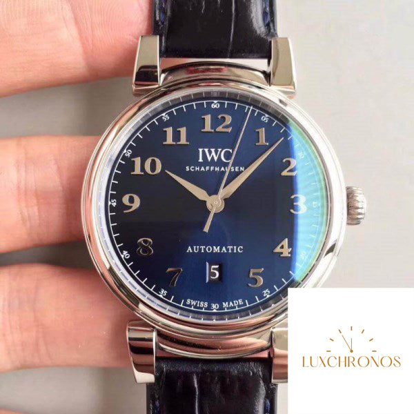 Replica IWC Da Vinci IW356605 MKS Factory 1:1 Best Edition Swiss ETA2892 Blue Dial With Silver Markers