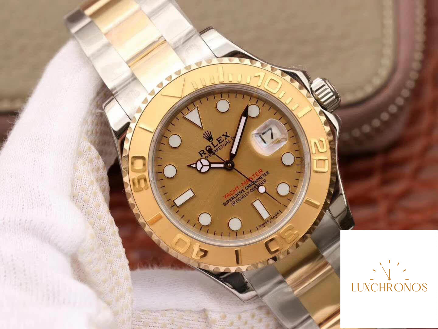 Rolex Yacht-Master 16623 1:1 Best Edition Gold Dial Gold Wrapped