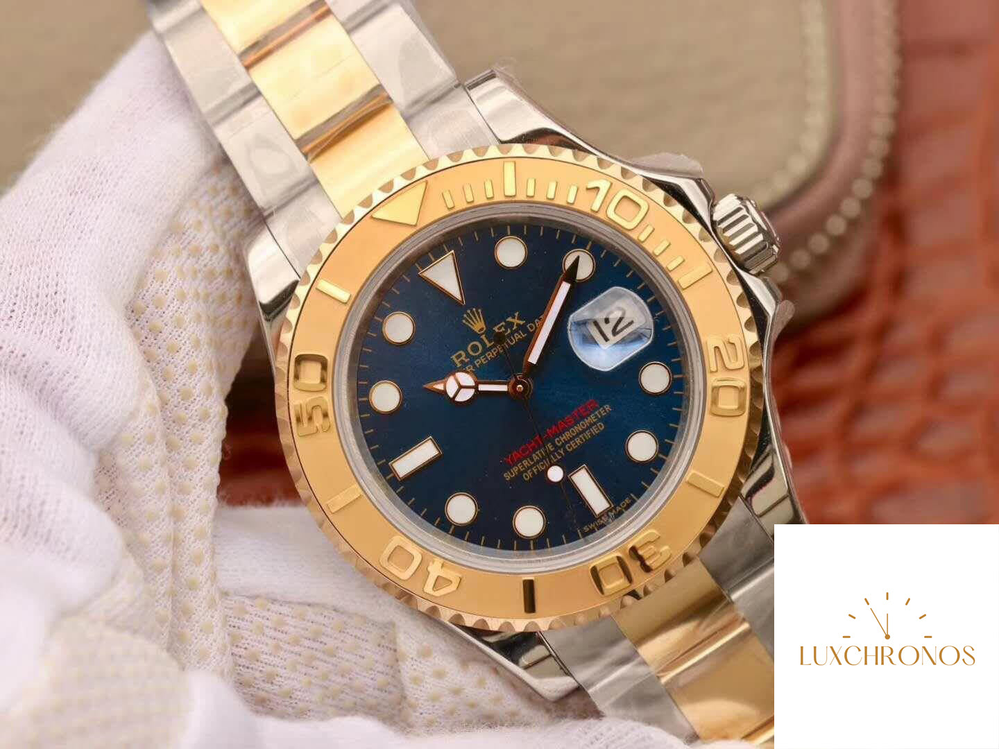 Rolex Yacht-Master 40mm 16623 1:1 Best Edition Gold Wrapped Blue Dial