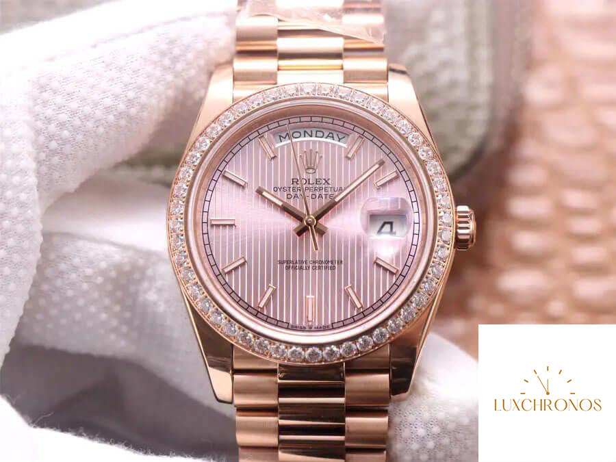 Rolex Day Date M228345RBR-0010 1:1 Best Edition EW Factory Rose Gold