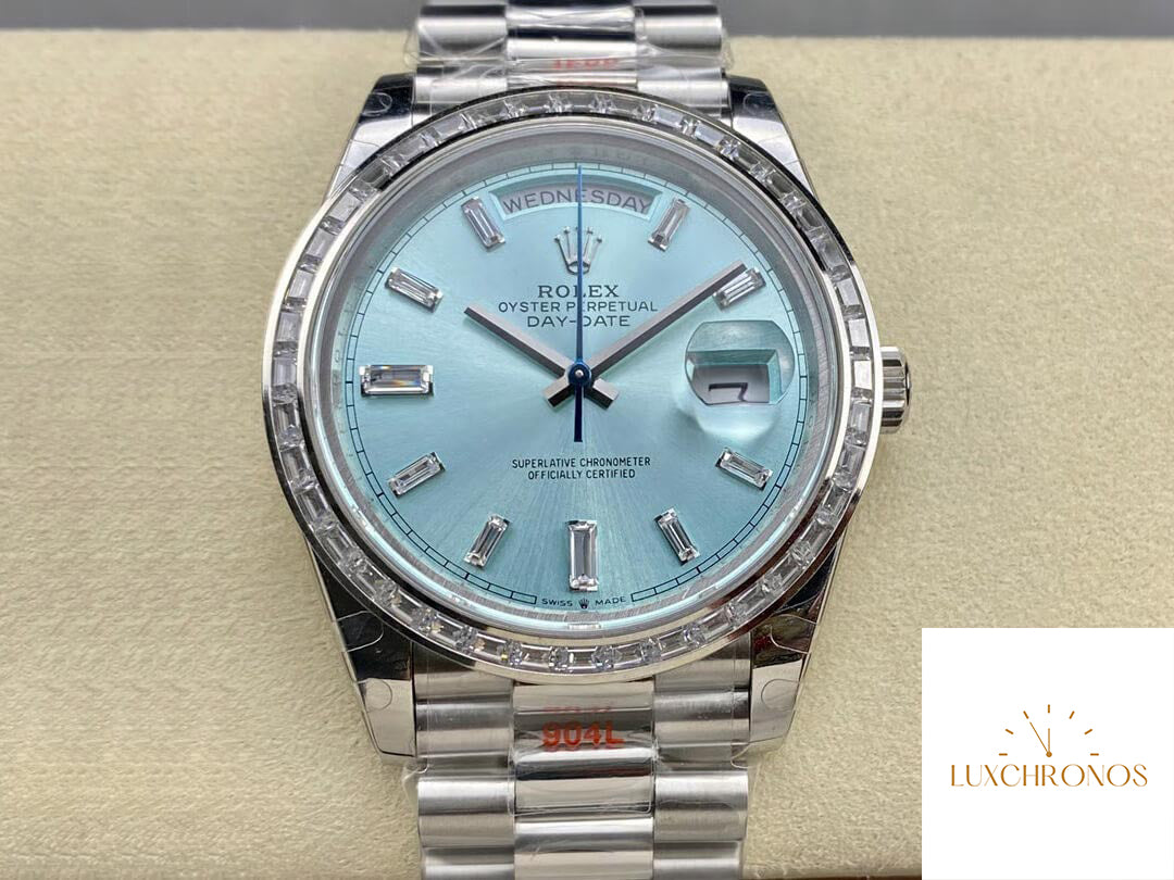 Rolex Day Date M228396TBR-0002 1:1 Best Edition GM Factory Ice Blue Dial