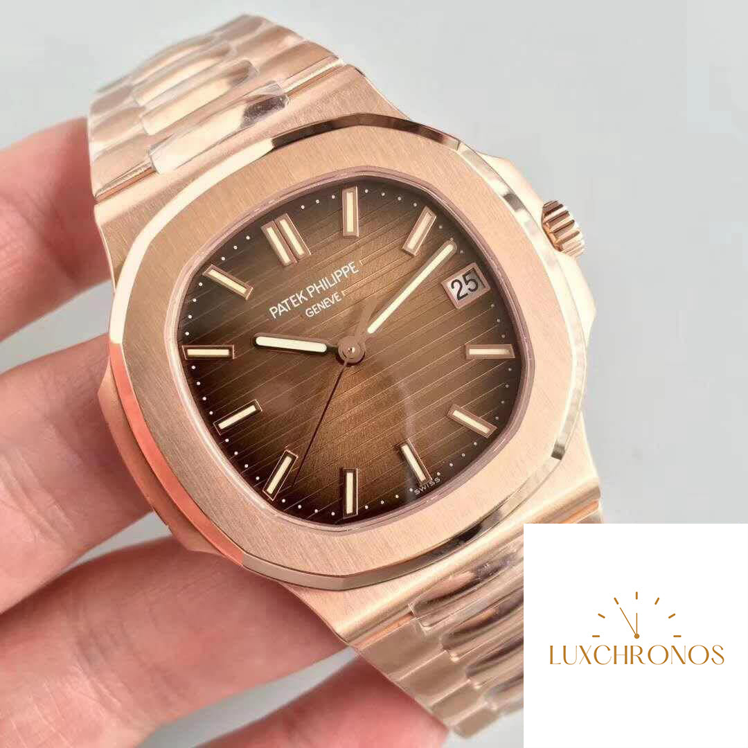 Patek Philippe Nautilus 5711/1R-001 PF Factory 1:1 Best Edition Swiss ETA324 Brown Textured Dial