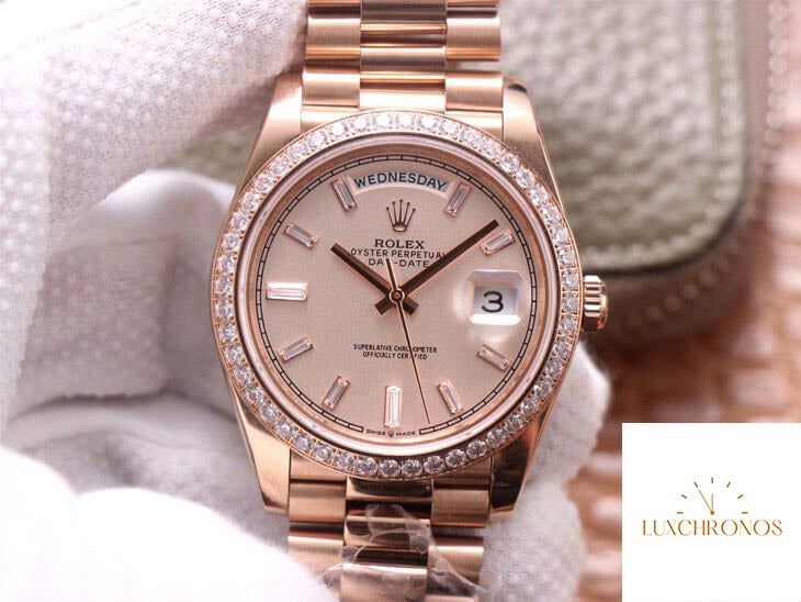 Rolex Day Date M228345RBR-0007 1:1 Best Edition EW Factory Rose Gold