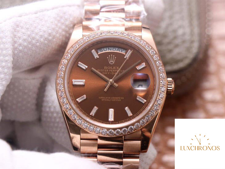 Rolex Day Date M228345RBR-0006 1:1 Best Edition EW Factory Rose Gold