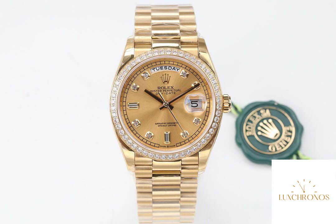 Rolex Day Date M128348RBR-0008 1:1 Best Edition EW Factory Diamond Dial 36mm