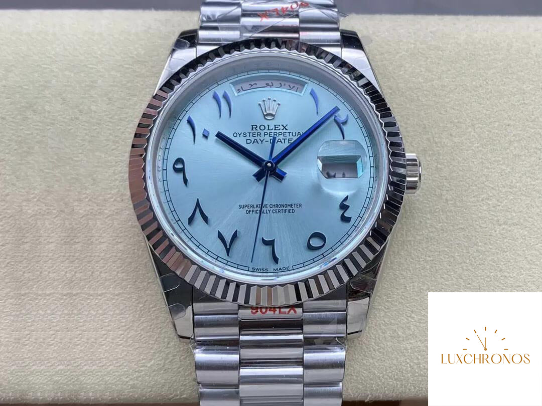 Rolex Day Date M228236 1:1 Best Edition GM Factory V2 Middle Eastern Blue Dial