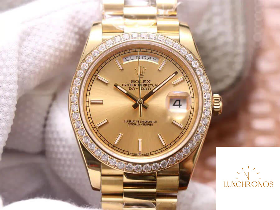 Rolex Day Date M228348RBR-0008 1:1 Best Edition EW Factory 18ct Yellow Gold