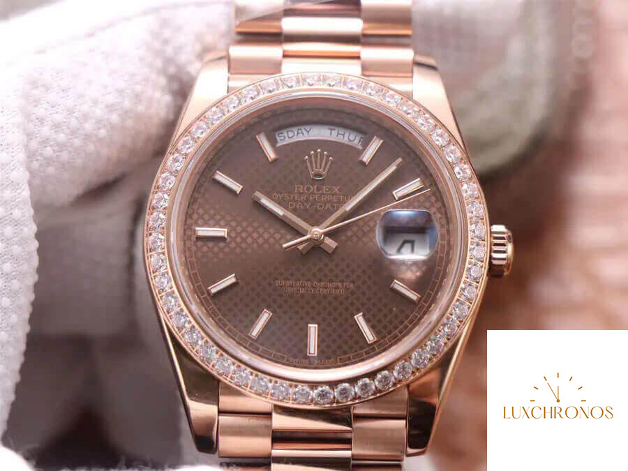 Rolex Day Date M228345RBR-0005 1:1 Best Edition EW Factory 18ct Rose Gold