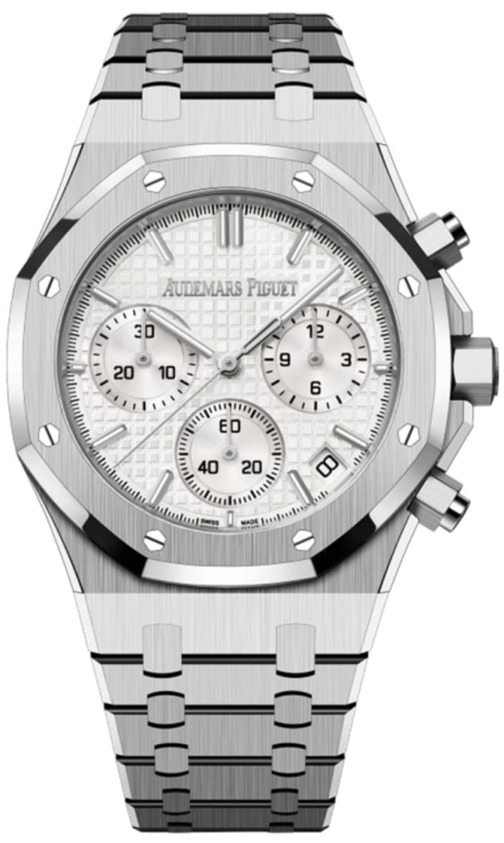 Royal Oak Automatic Flyback Chronograph Silver Dial Stainless Steel Men's Watch