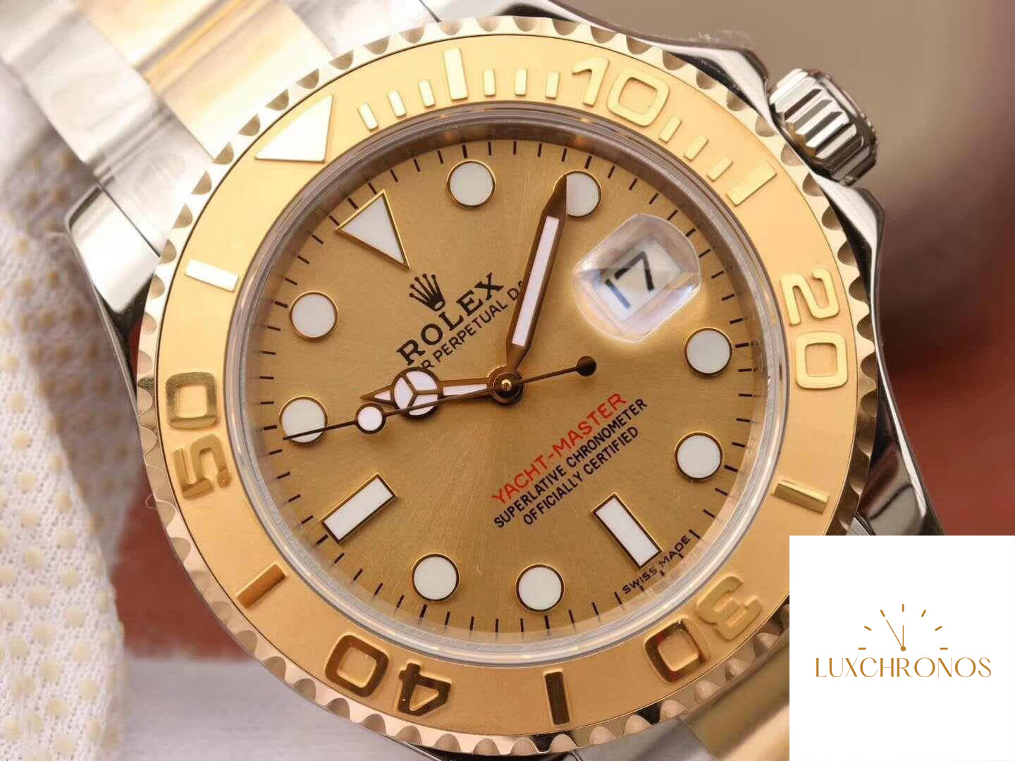 Rolex Yacht-Master 16623 1:1 Best Edition Gold Dial Gold Wrapped