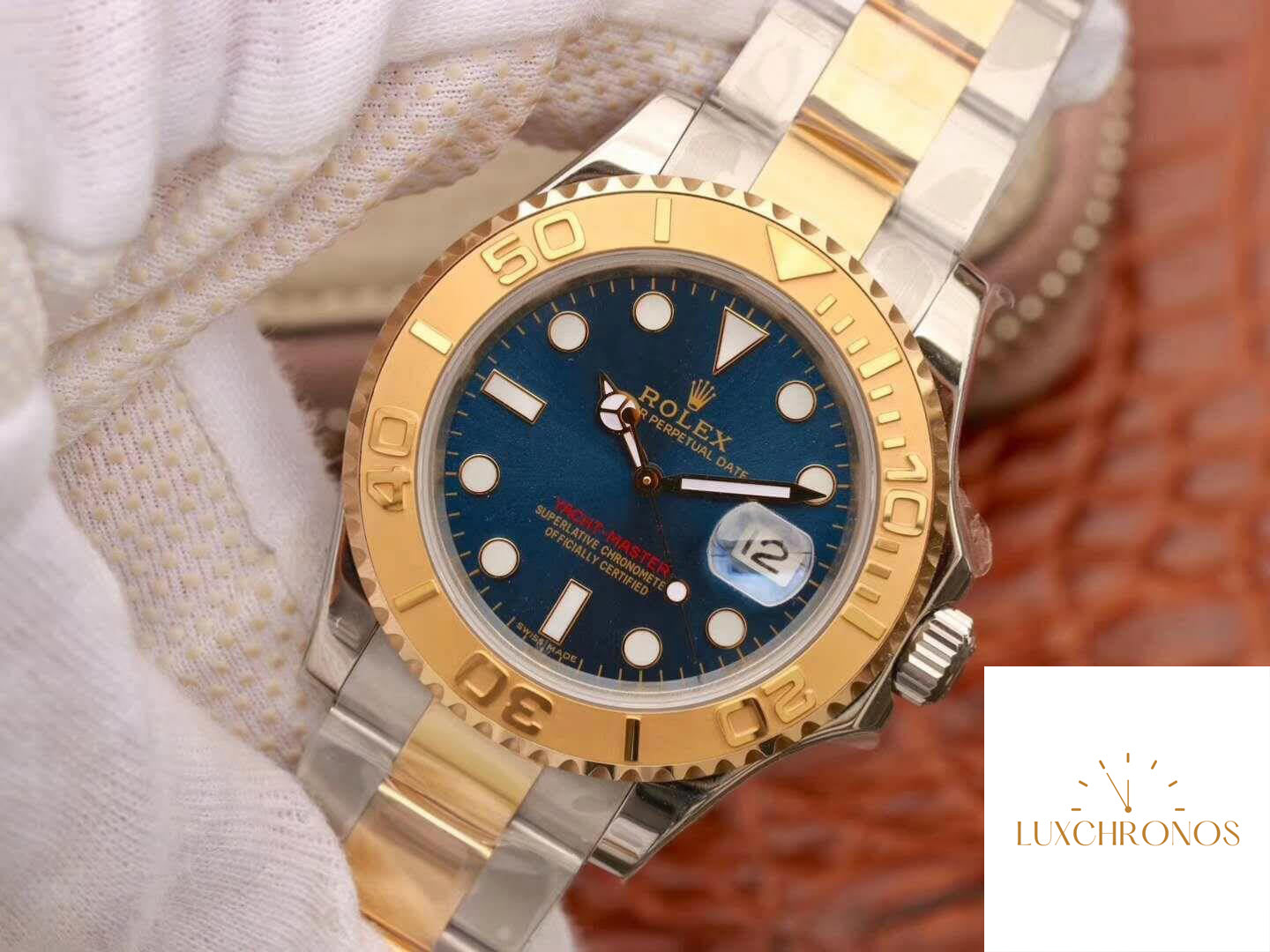 Rolex Yacht-Master 40mm 16623 1:1 Best Edition Gold Wrapped Blue Dial