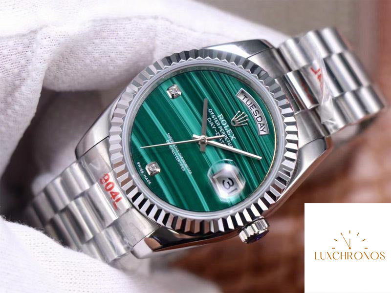 Rolex Day Date President 18038 1:1 Best Edition Malachite Green Diamond Dial Swiss Movement