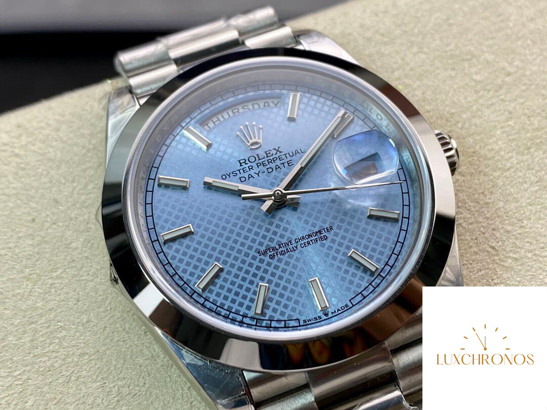 Rolex Day Date M228206-0004 1:1 Best Edition EW Factory Light Blue Dial